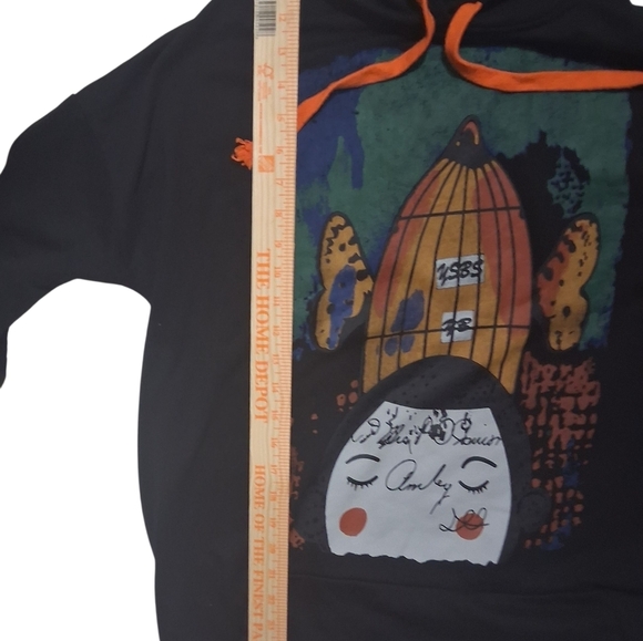 EUC HSJP Brand Sz. 1X Black 1/2-3/4 Length Sleeves Hoodie - Picture 7 of 10